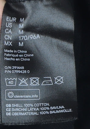 H&M Unisex Black Medium Pullover Sweatshirt