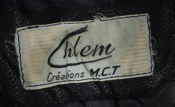 Mens UK Size XL Chlem Black Overcoat