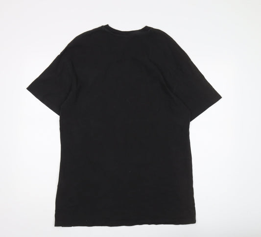 Mens UK Size XS Bershka Black T-Shirt