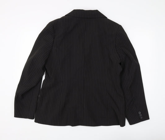 Womens UK Size 16 AMARANTO Regular Black Suit Jacket