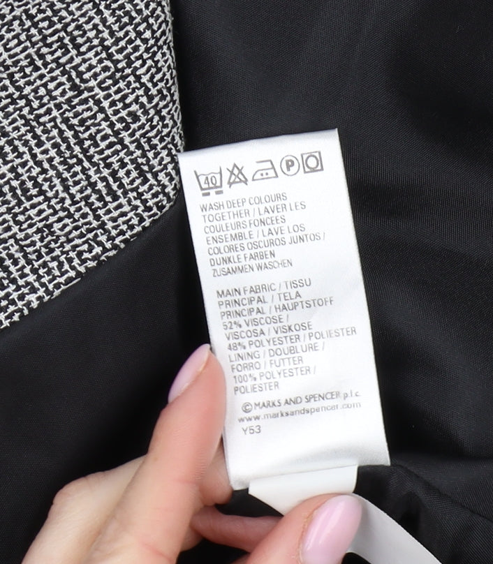 Marks & Spencer Women's Grey Blazer, Size 14, Classic Fit