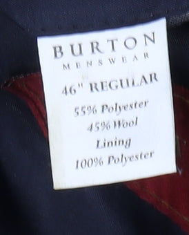 Mens UK Size 46 Burton Regular Brown Suit Jacket