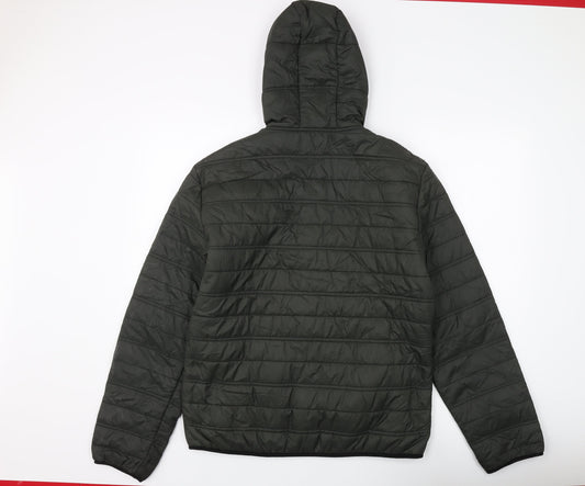 Woolworths Men's Green Puffer Jacket Size L Slim Fit