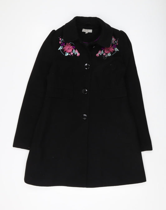 Womens UK Size 8 Red Herring Black Embroidered