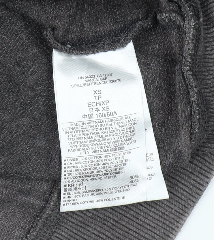 Womens UK Size XS Gap Grey Pullover Sweatshirt