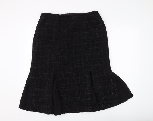 Precis Petite Women's Black Check Skirt Size 16