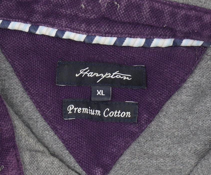 Hampton Men's Grey XL Cotton Polo Shirt