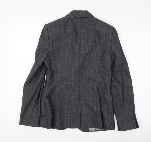 Next Women's Grey Pinstripe Suit Jacket Size 10