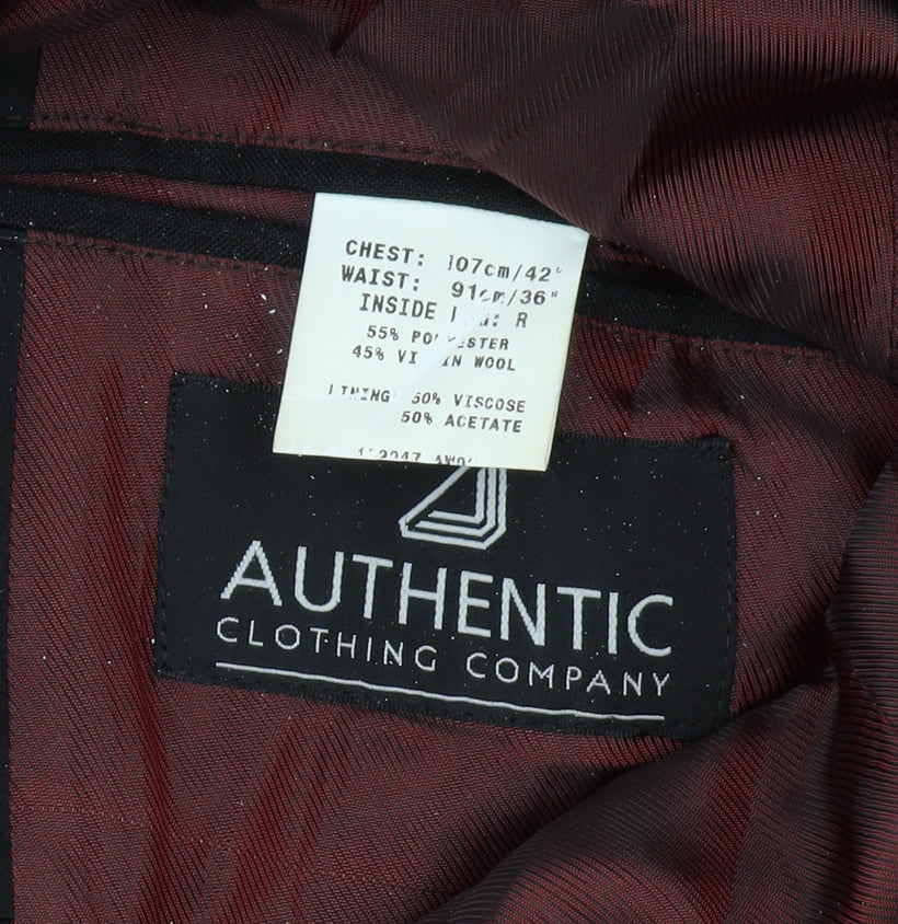 Authentic Clothing Company Men's Black Blazer, 42R