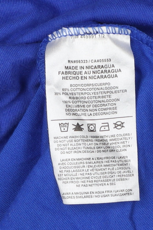 Nike Men's Blue XL NBA Graphic Athletic Polo