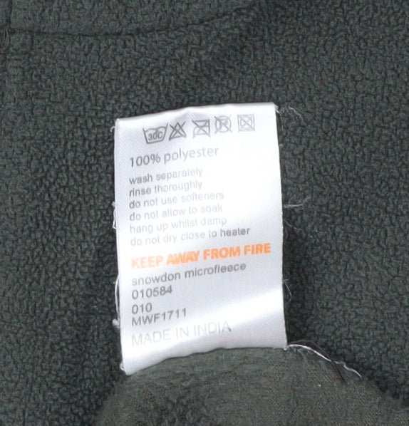 Mens UK Size L Mountainlife Green 1/4 Zip Sweatshirt