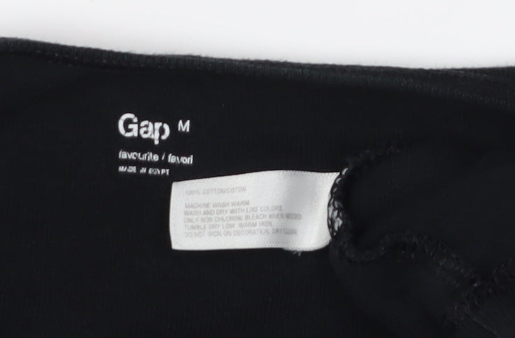 Gap Women's Black Basic T-Shirt, Medium, Short Sleeve