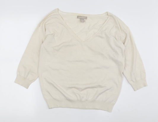 Womens UK Size M Banana Republic Ivory Pullover Jumper