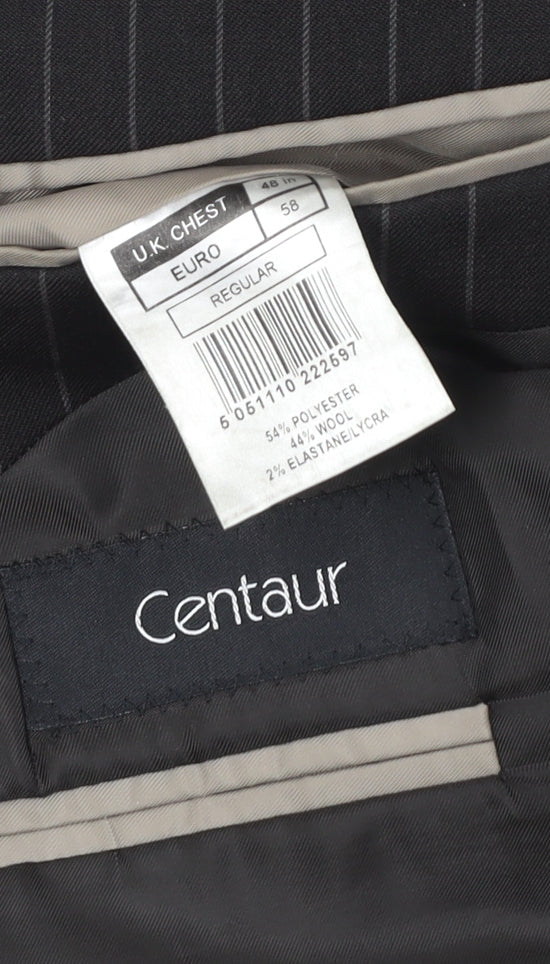 Mens UK Size 48 Centaur Regular Black Suit Jacket