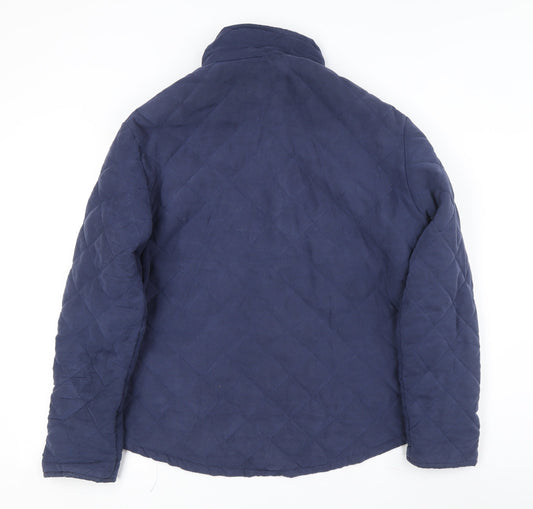 Mens UK Size M Hi-Diver Blue Quilted Coat