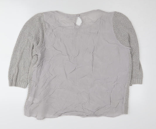 Womens UK Size 18 Per Una Grey Pullover Jumper
