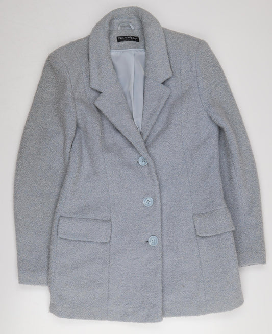 Womens UK Size 12 Miss Selfridge Grey Overcoat