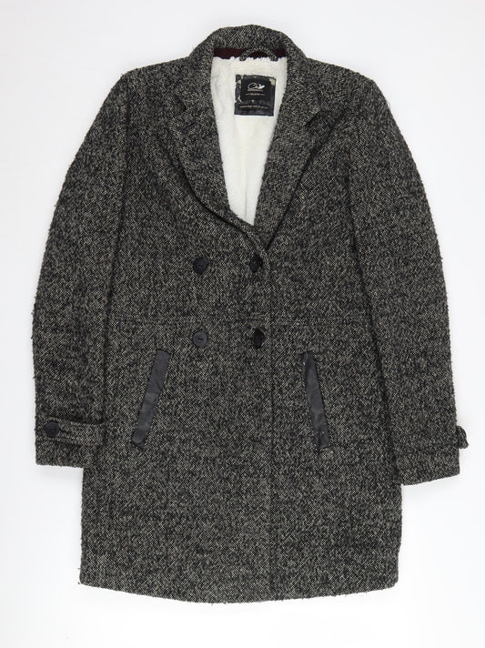 Clockhouse Women's Grey Tweed Pea Coat Size S