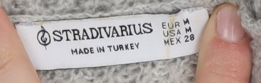 Womens UK Size 12 Stradivarius Grey Pullover Jumper