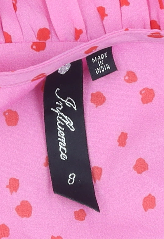Influence Women's Pink Polka Dot Dress Size 8