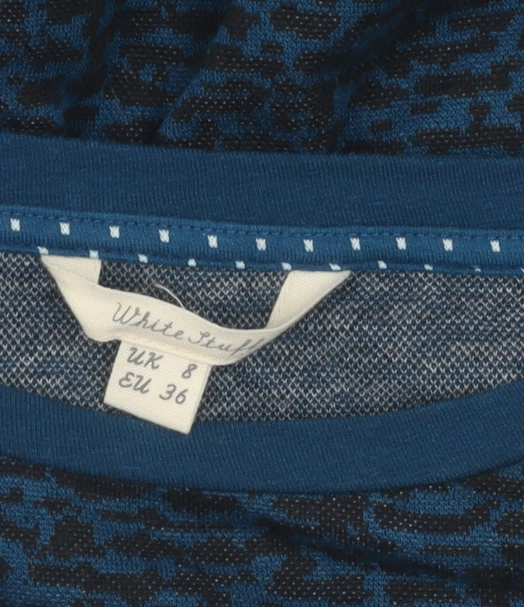 White Stuff Women's Blue Knit Dress Size 8