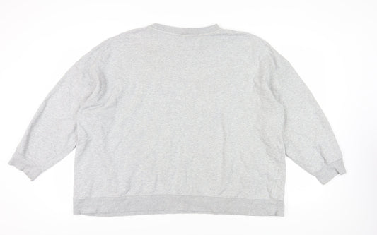 H&M Grey Sports Logo Sweatshirt L Unisex