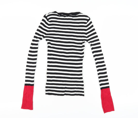 Womens UK Size XS H&M Black Pullover Jumper