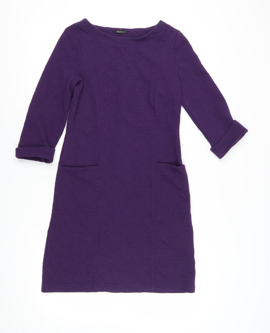 Additional front view of Roman Women's Purple Knit Dress, size 10