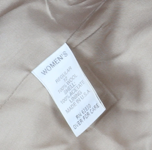 Lands' End Women's Red Blazer Size 12 Notch Lapel