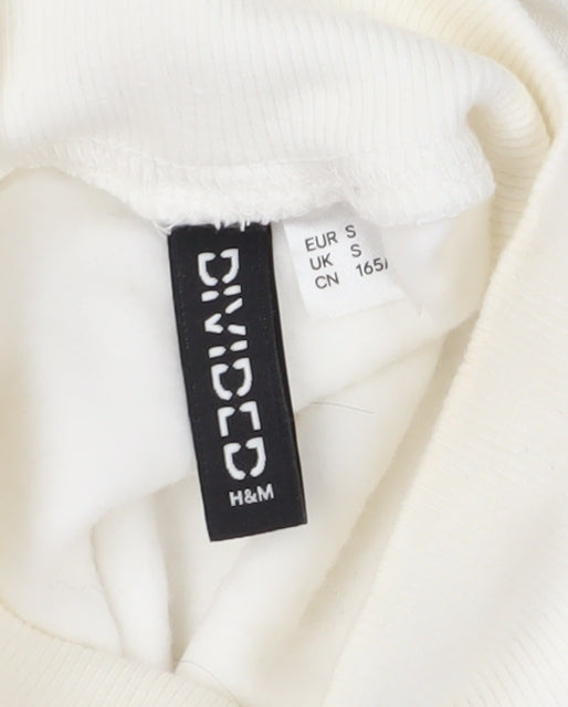 Womens UK Size S H&M White Pullover Sweatshirt