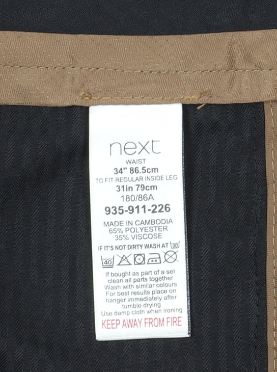Next Men's Blue Dress Pants, Size 34, Regular Fit