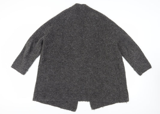 Womens UK Size S Zara Grey Cardigan Jumper
