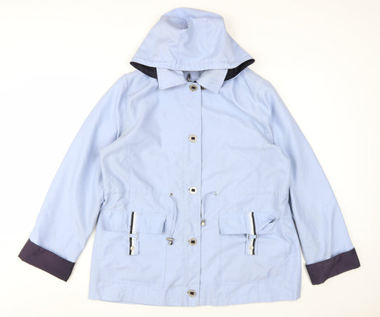 Womens UK Size M BM Blue Rain Coat