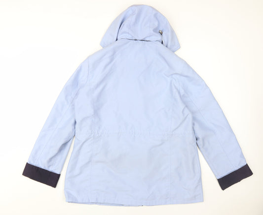 Womens UK Size M BM Blue Rain Coat