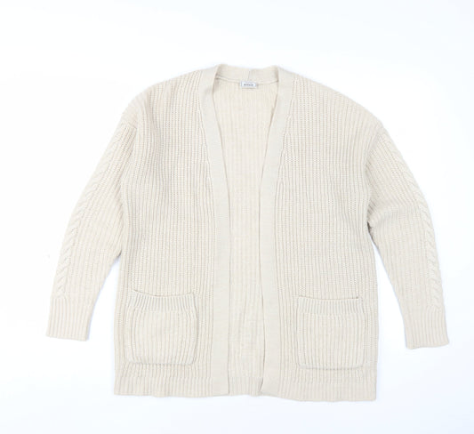 Womens UK Size XS Pimkie Beige Cardigan Jumper