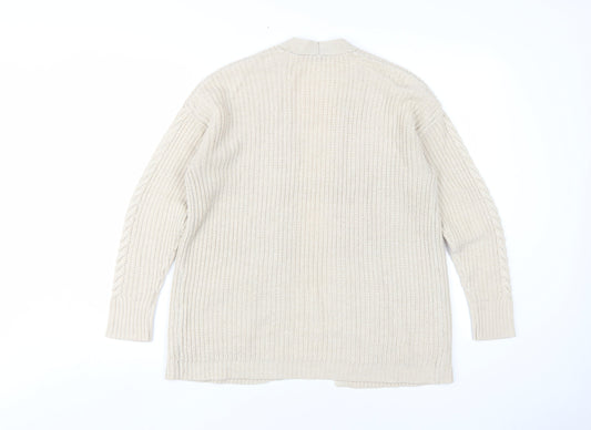 Womens UK Size XS Pimkie Beige Cardigan Jumper