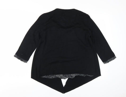 Womens UK Size 14 Marks and Spencer Black Cardigan Jumper