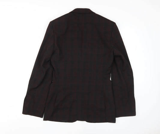 ASOS DESIGN Men's Black Check Blazer, Size 34R, Regular Fit