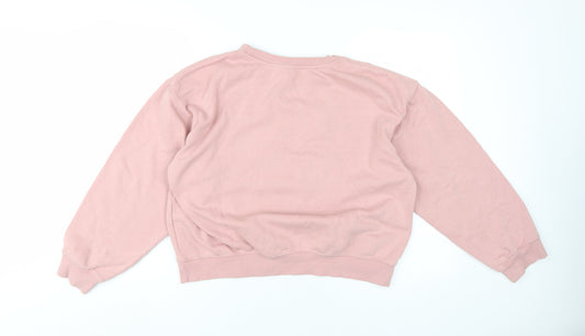 H&M Women's Pink Pullover Sweatshirt Size 12