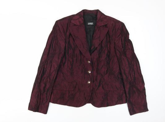 Womens UK Size 12 Basler Purple Basic Jacket