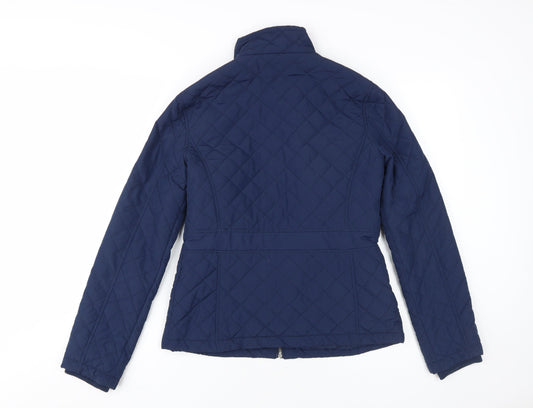 John Lewis Women's Blue Quilted Jacket Size 8