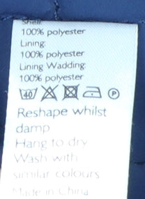 John Lewis Women's Blue Quilted Jacket Size 8