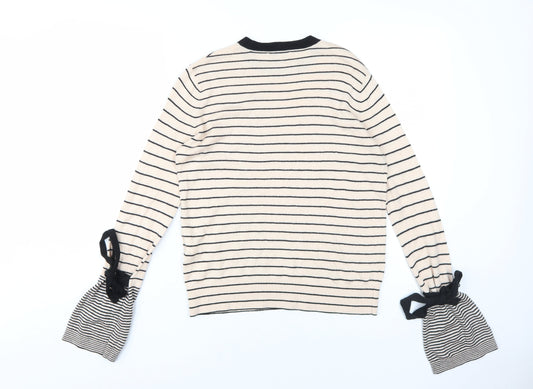 Womens UK Size 4 Warehouse Beige Pullover Jumper