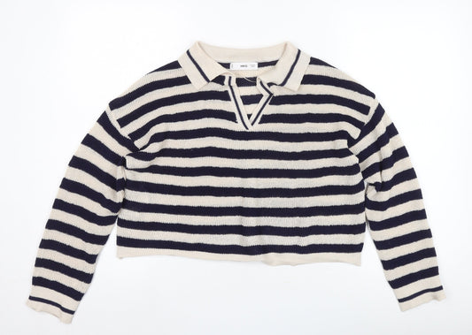 Womens UK Size L Mango Multicoloured Pullover Jumper