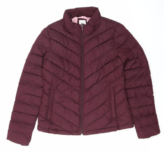 Womens UK Size S Gap Purple Puffer Jacket
