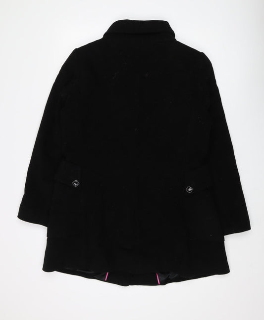 Alex & Co. Women's Black Wool Coat Size 14 Overcoat