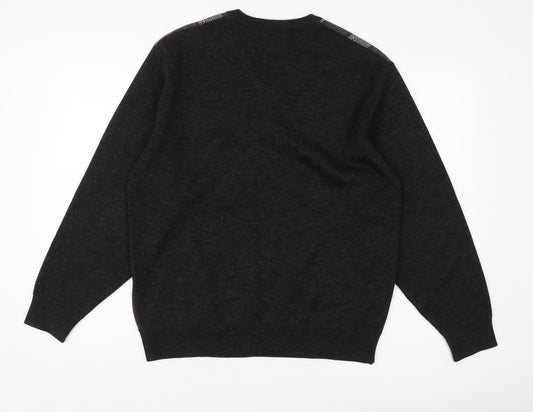 Wolsey Men's Black Striped Medium Pullover Jumper