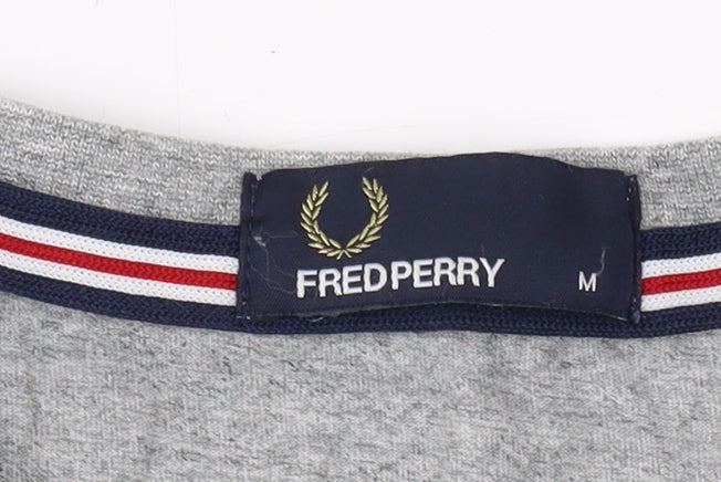 Mens UK Size M Fred Perry Grey T-Shirt