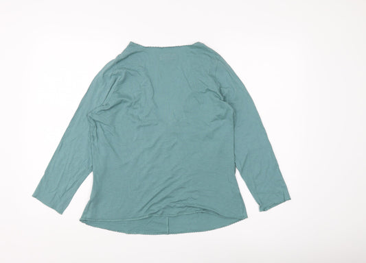 Womens UK Size XL KEW Green Wrap Blouse
