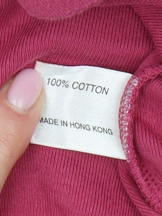 Womens UK Size XL KEW Pink Basic T-Shirt